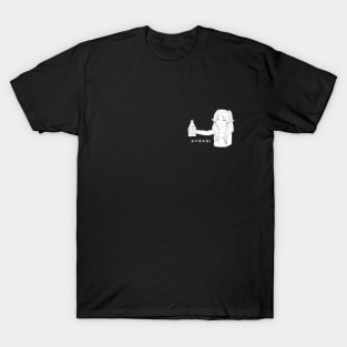 Frieren Drink - Black on White T-Shirt